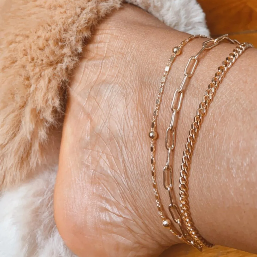 Paperclip Link Anklet