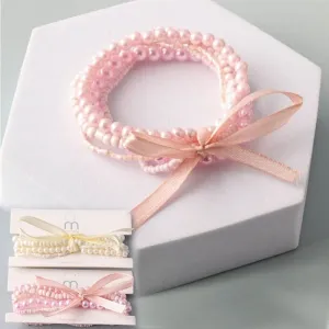 Pearl Bead Bow Tied Bracelet 17793 (12 units)