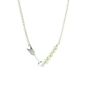 Pearl Tide Arrow Necklace Silver