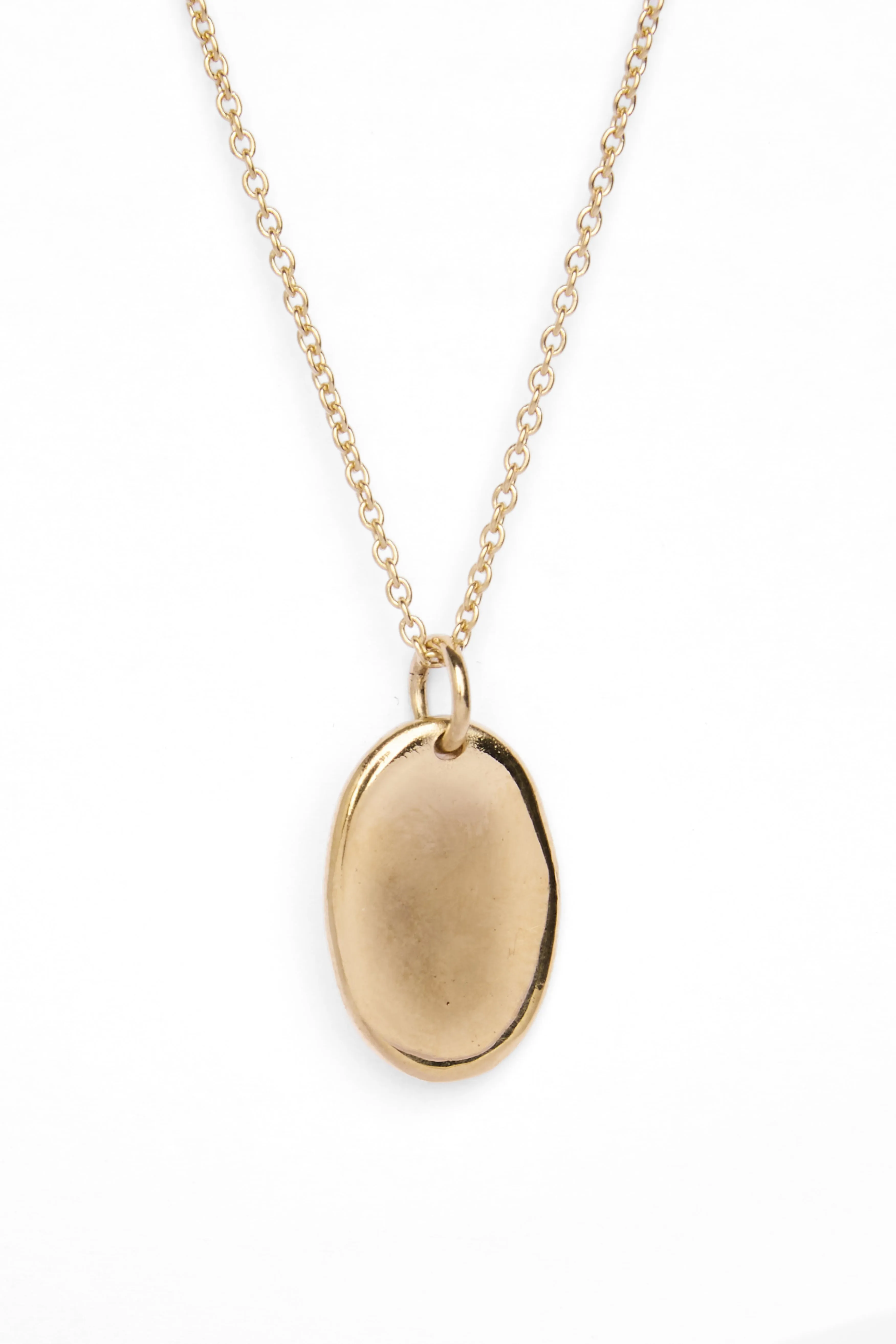 Personalised Organic Oval Droplet Necklace