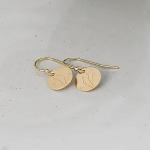 Petite Leaves Earrings - Gold or Silver