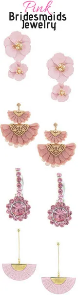 Pink Bridesmaids Earrings