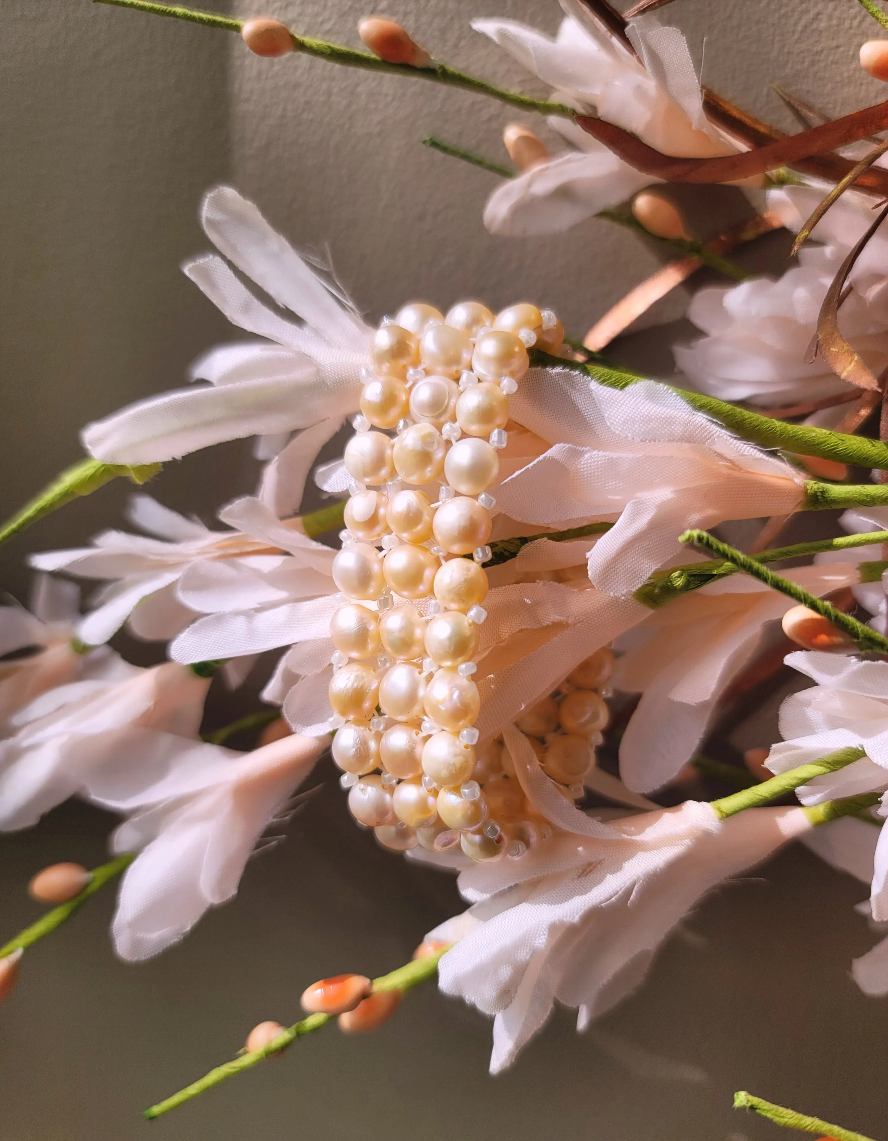 Pink Layered Pearl Bracelet