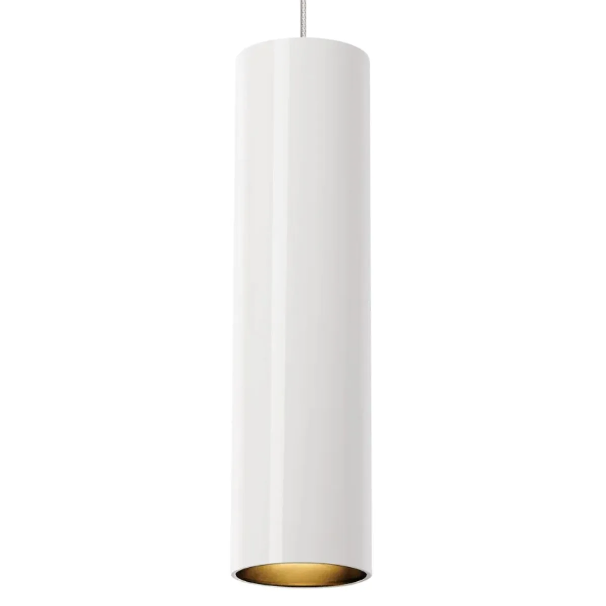 Piper LED Freejack Pendant 7W 3000K 485 Lumens White & Satin Nickel finish