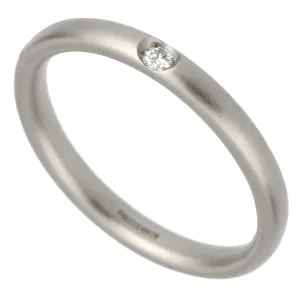 Pomellato White Gold Satin Finish Diamond Band Ring Sz 3 1/2