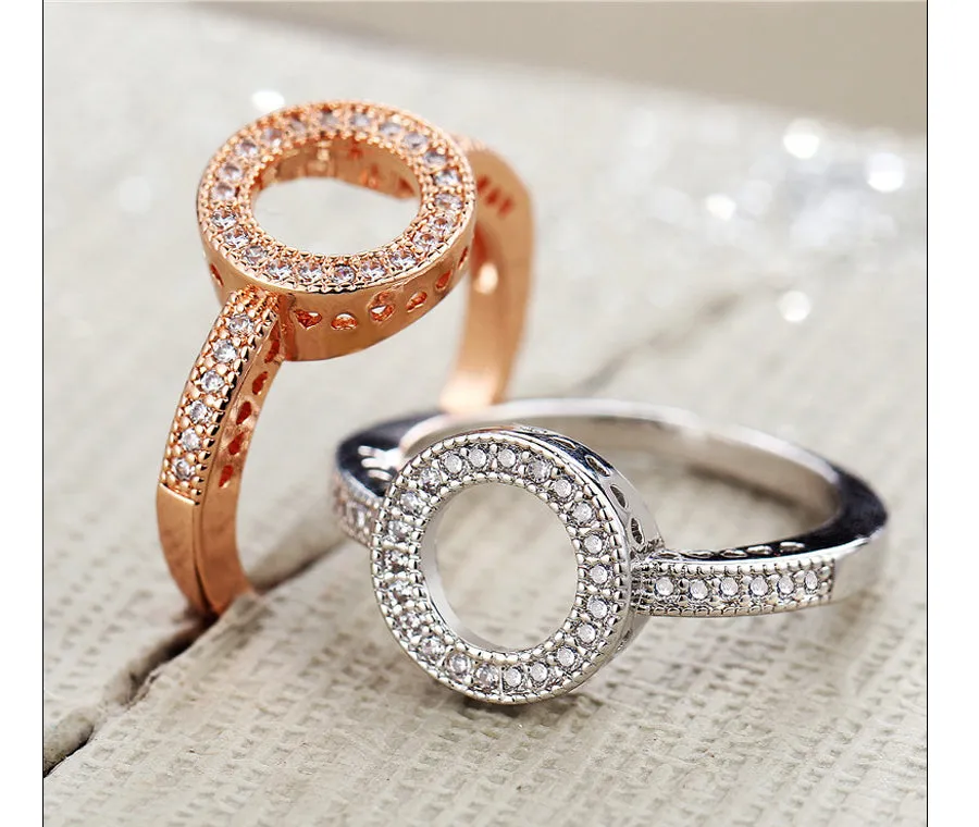 Round Rose Gold Plated Ring