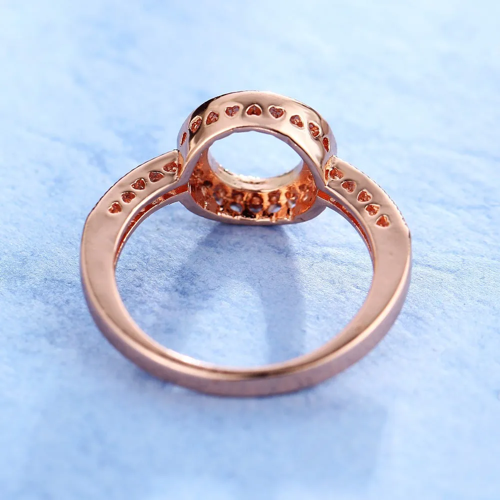 Round Rose Gold Plated Ring