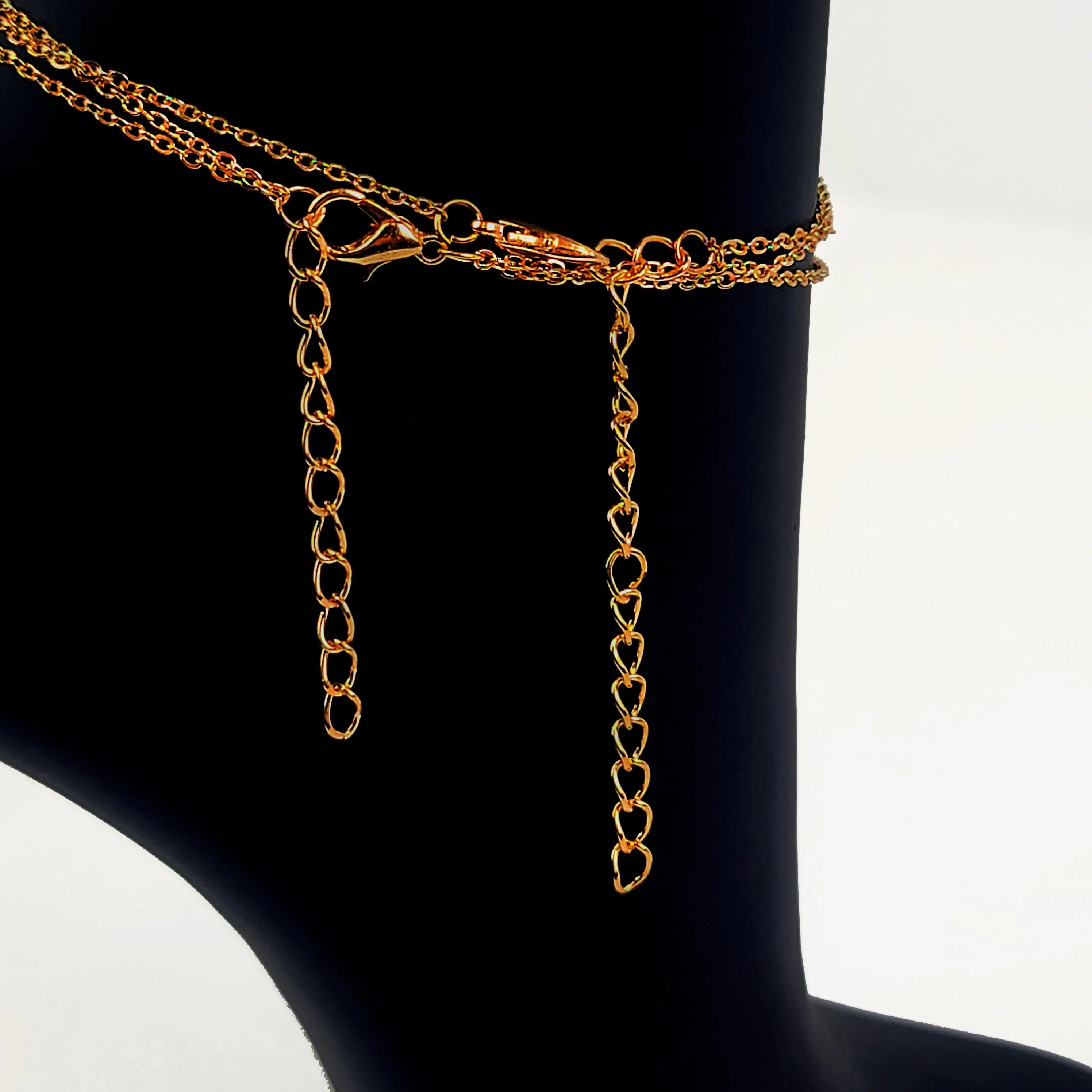 Sexy Silver or Gold Multi Chained Star and Pineapple Anklet