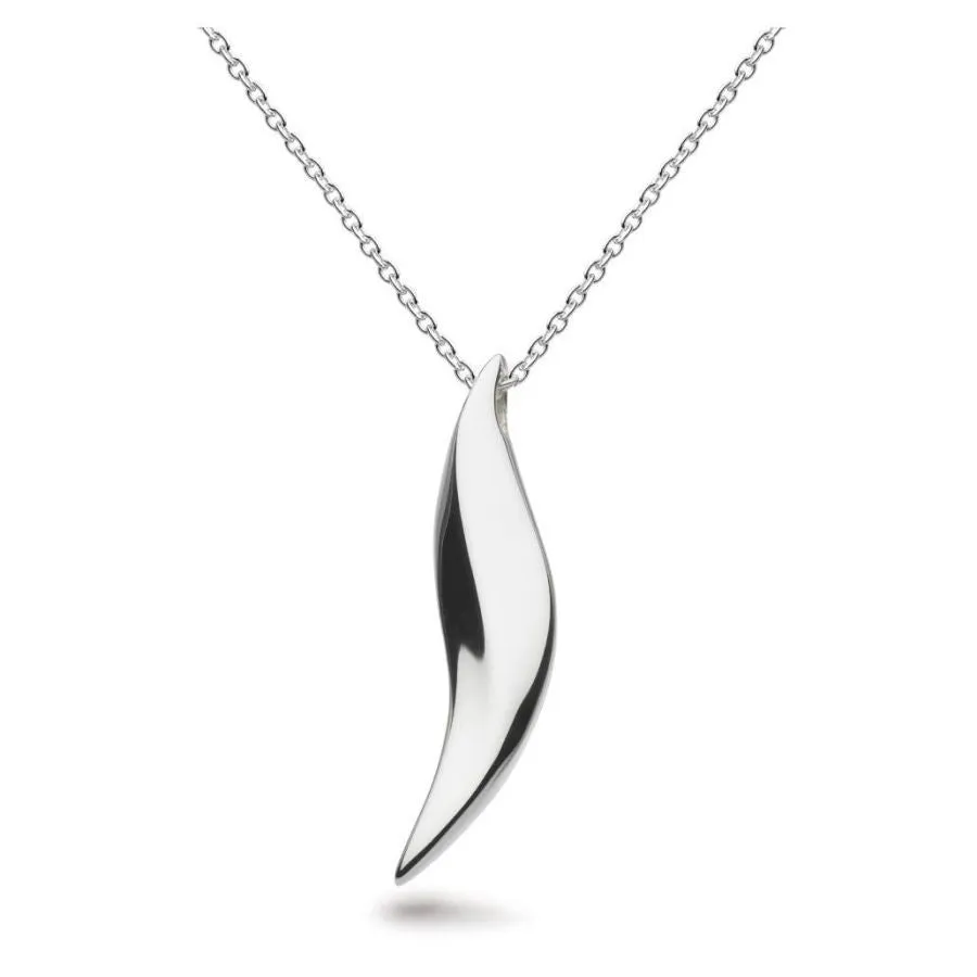 Silver Bevel Edge Necklace