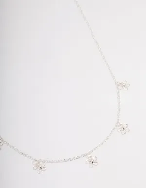 Silver Daisy Garden Necklace