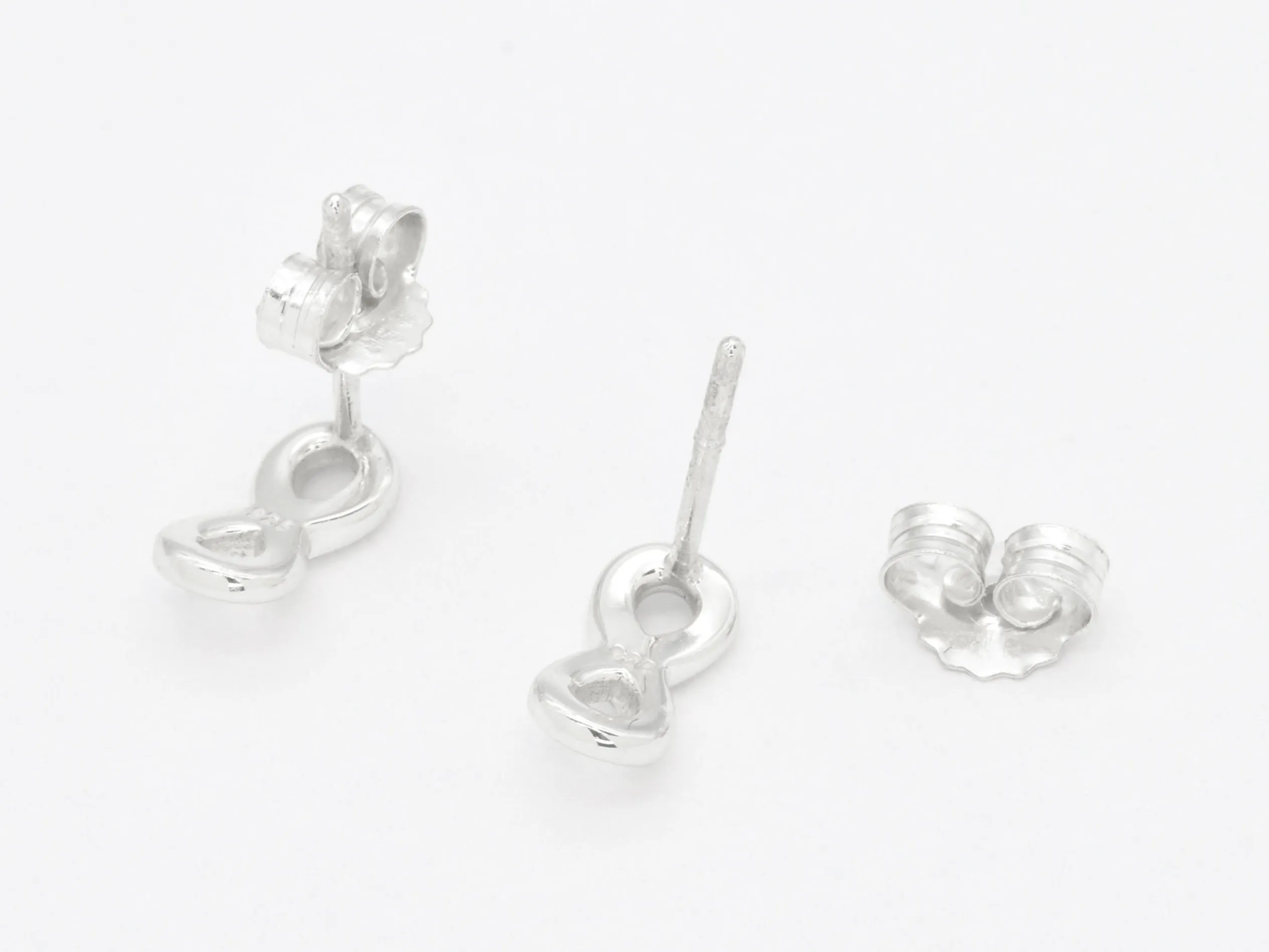 Silver Infinity Earrings - Dainty Silver Studs - Minimalist Infinity Studs