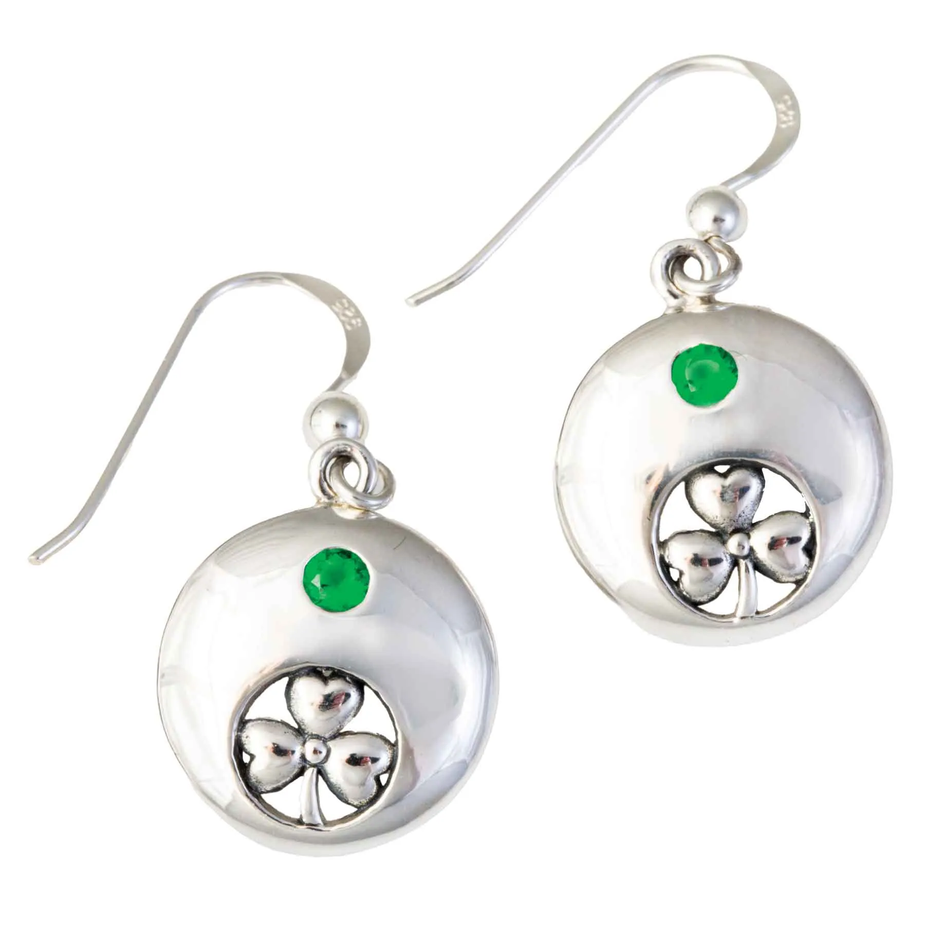 Silver Irish Shamrock Earrings