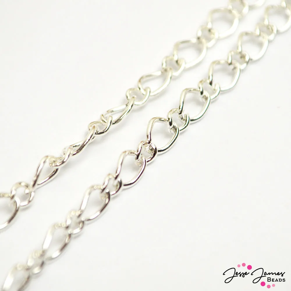 Simple Curb Chain in Silver