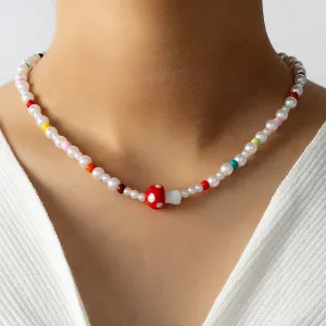 Simple Fashion Pearl Necklace Women