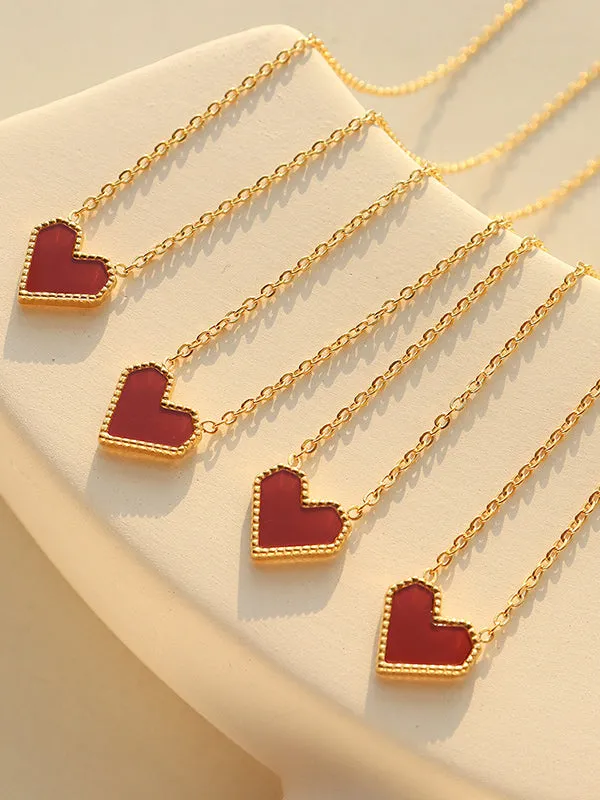 Simple  Geometric Heart Shape Necklaces Accessories