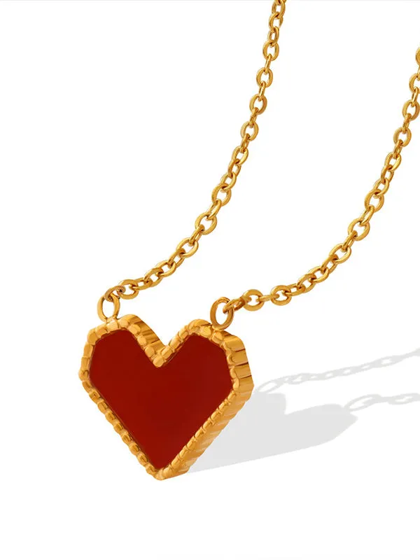 Simple  Geometric Heart Shape Necklaces Accessories