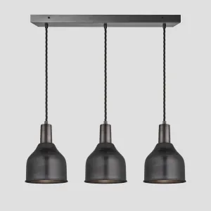 Sleek Cone 3 Wire Cluster Lights - 7 inch - Pewter