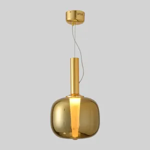 Sleek Glass Neck Hanging Lamp - Minimalist Single Pendant Light Kit