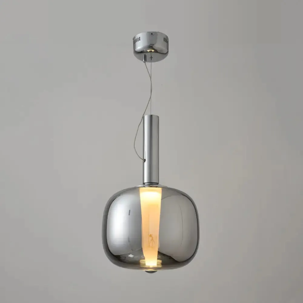 Sleek Glass Neck Hanging Lamp - Minimalist Single Pendant Light Kit