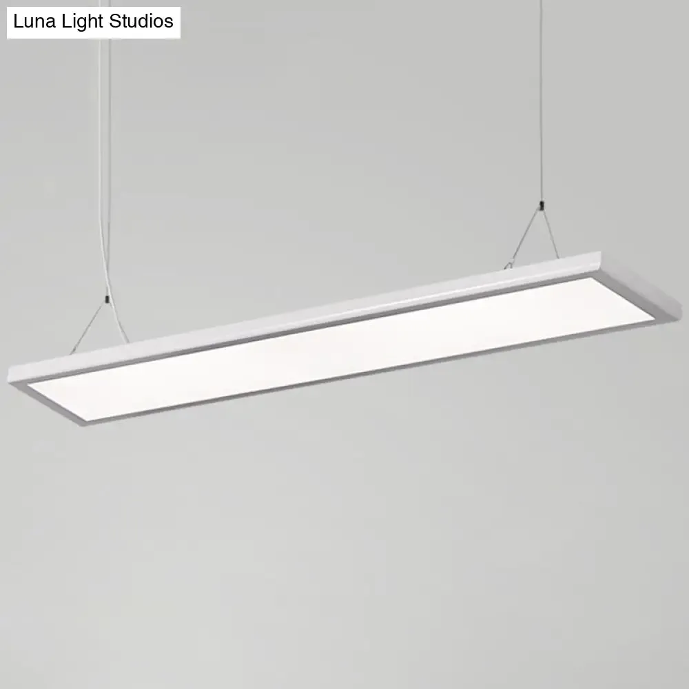 Sleek Panel Pendant Light Kit | Acrylic White LED Suspension Lamp – Simplicity at its Finest