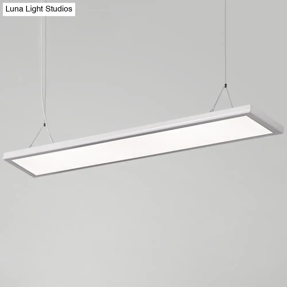 Sleek Panel Pendant Light Kit | Acrylic White LED Suspension Lamp – Simplicity at its Finest