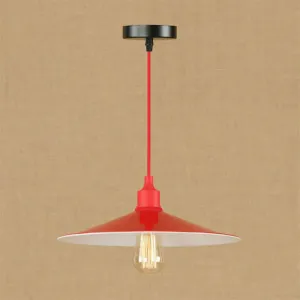 Sleek Red Metal Pendant Light for Living Room - 1 or 3-Head Swag Design