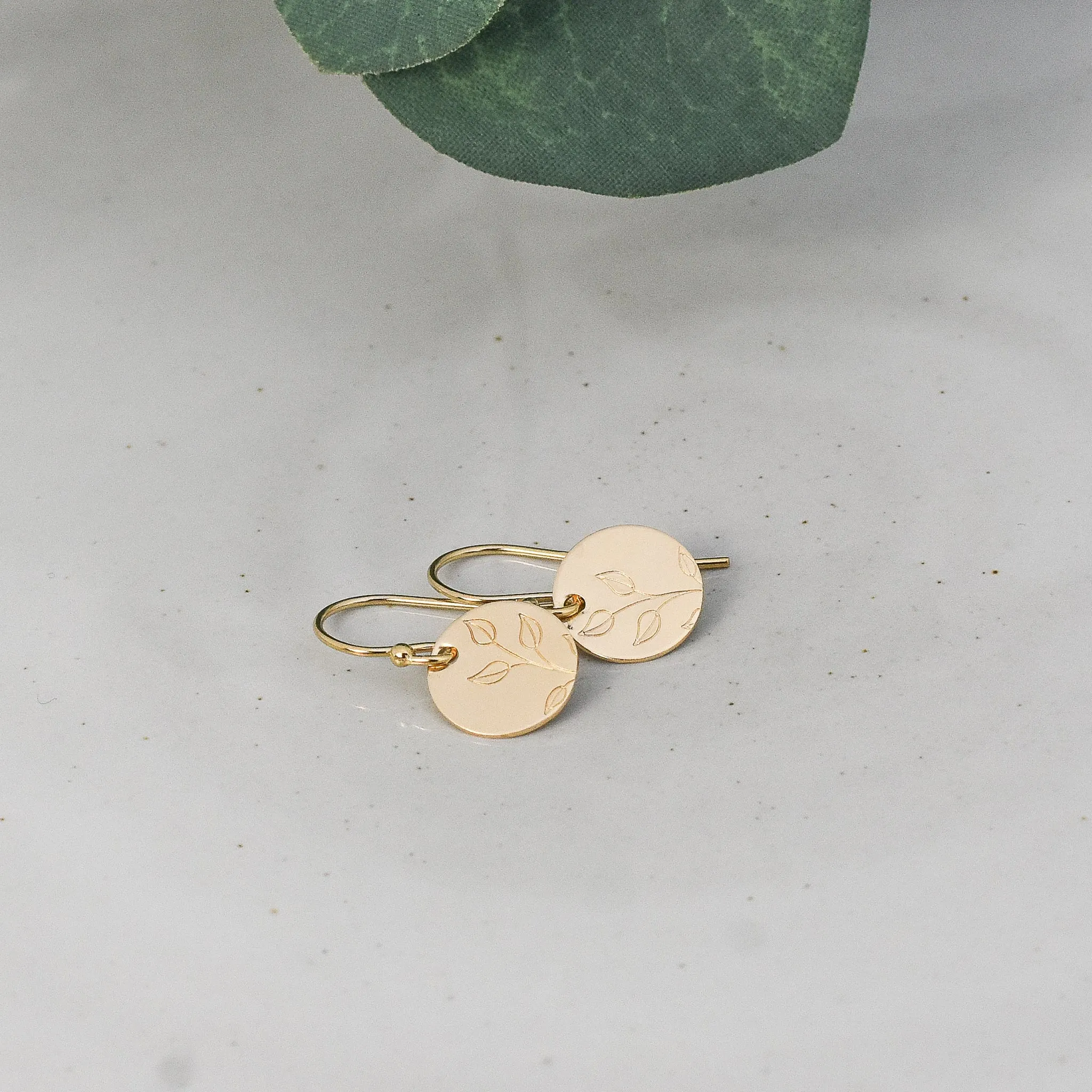 Small Leaves Earrings - Gold or Silver