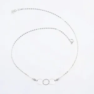 Sterling Silver 3 Ring Necklace