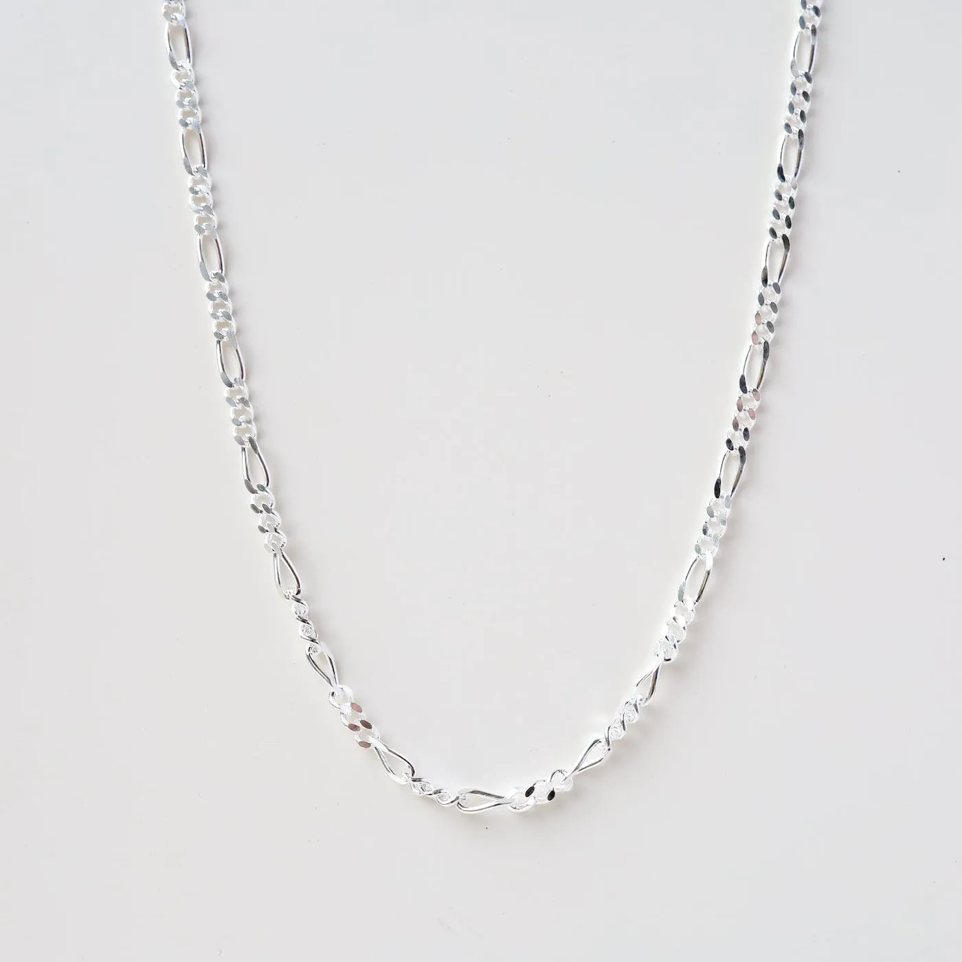 Sterling Silver Figaro Chain - 20"