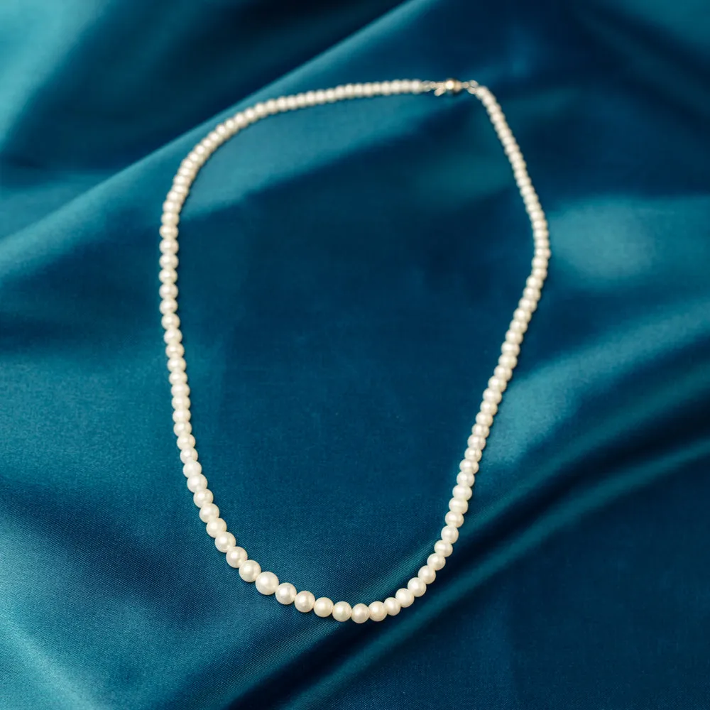 Sterling Silver Graduated Pearl Zelda Strand