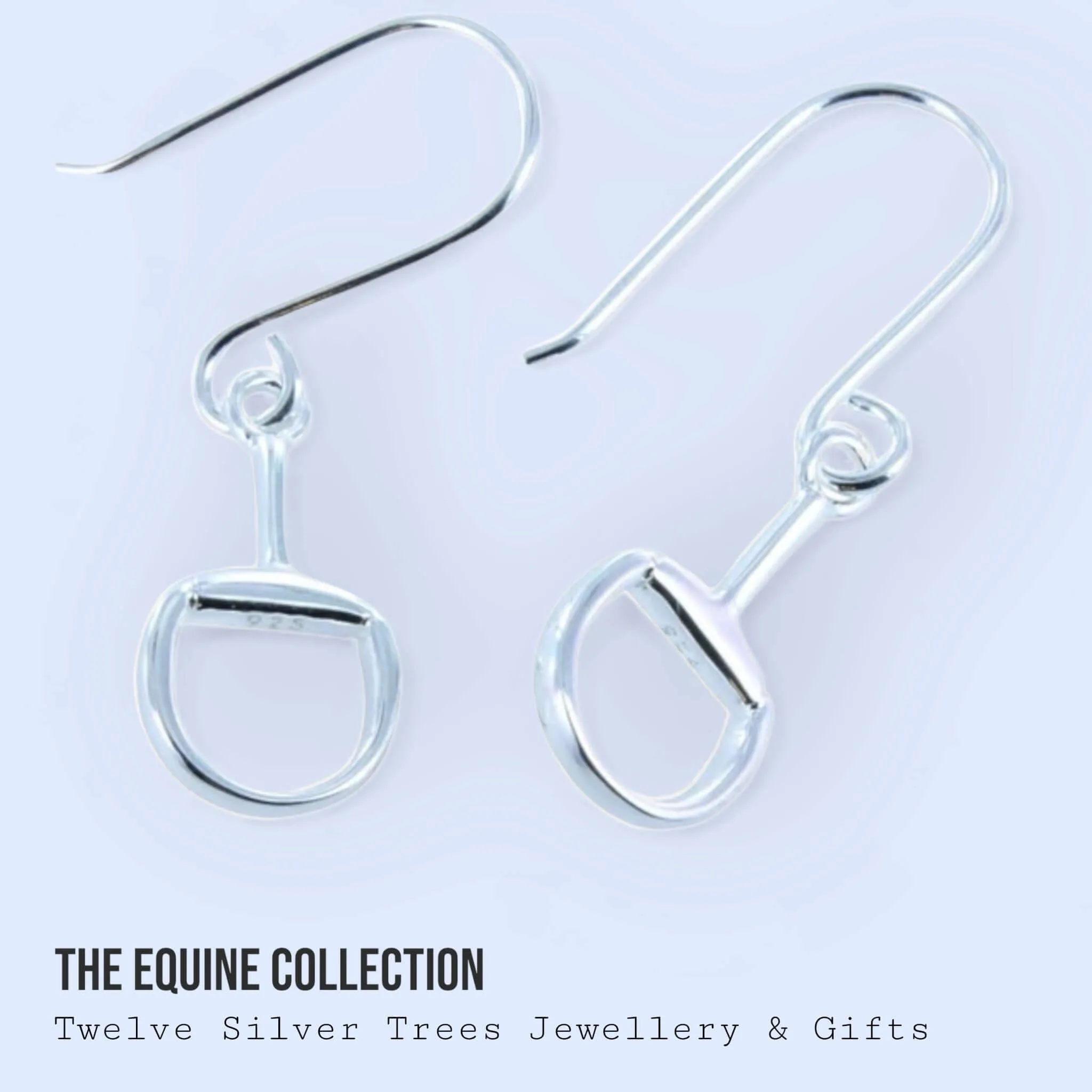 Sterling Silver Snaffle Bit Drop Earrings