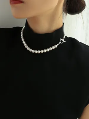 Swarovski Pearl Gradient Collarbone Necklace