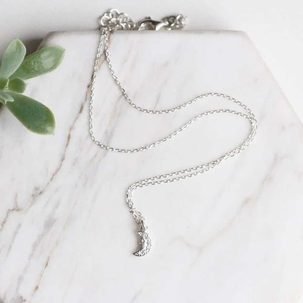 Tiny Crescent Moon Necklace