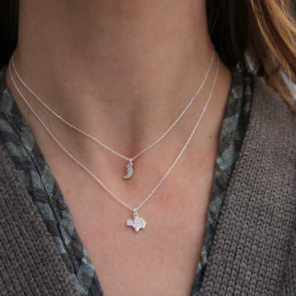 Tiny Crescent Moon Necklace