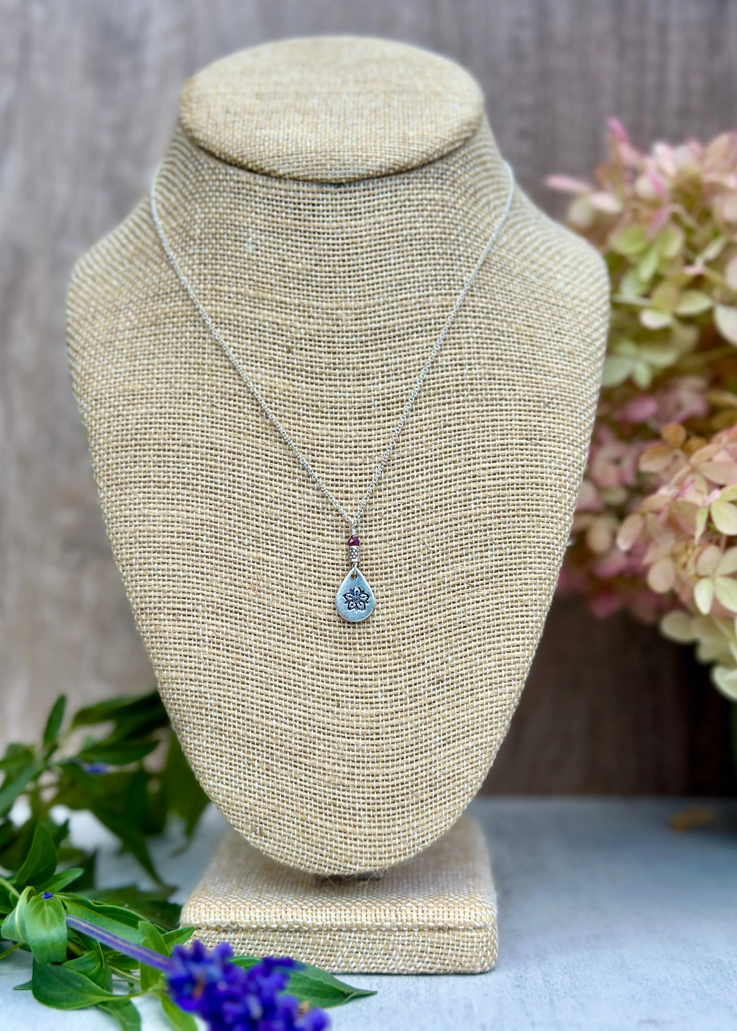 Tiny Teardrop Necklaces