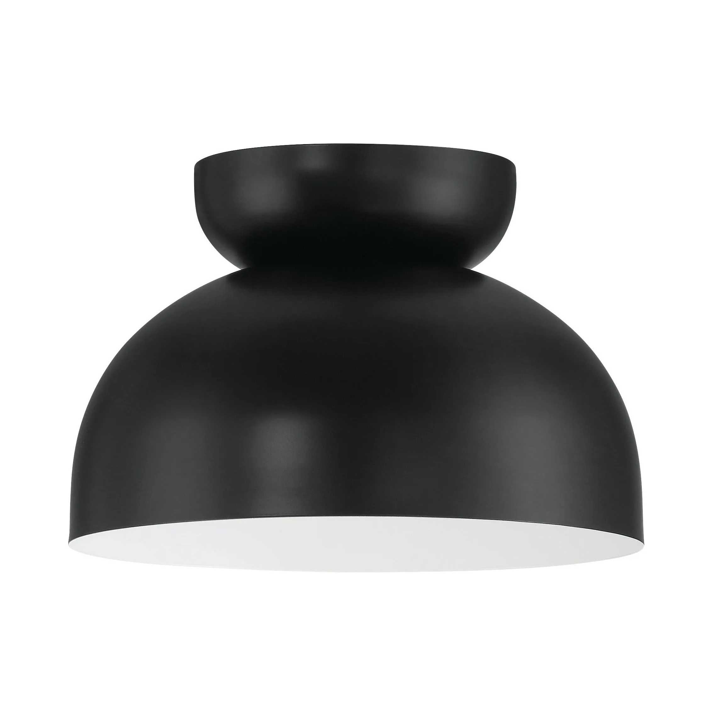 Ventura Dome 1 Light Flushmount in Flat Black