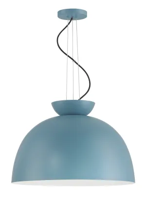 Ventura Dome 1 Light Pendant in Dusty Blue