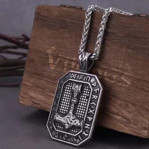 Vintage Thor's Hammer Pendant Viking Necklace