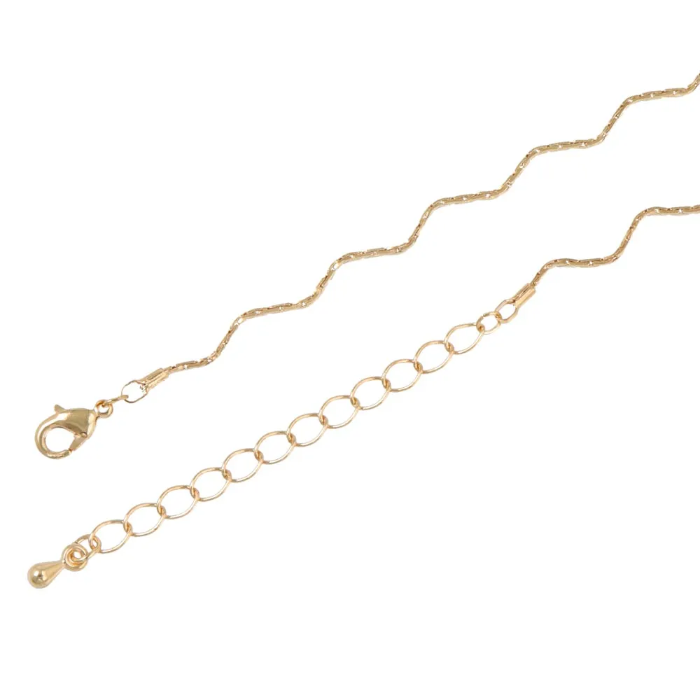 Wavy Chain Short Necklace