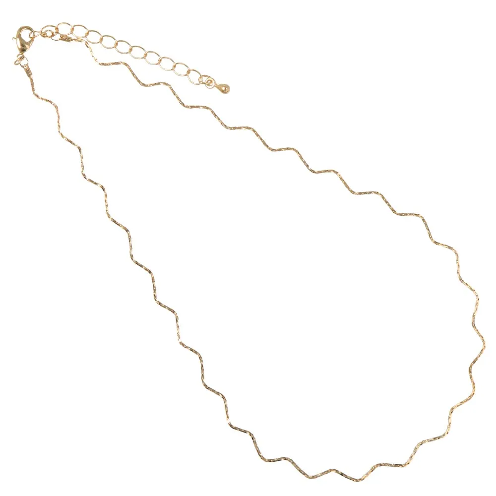 Wavy Chain Short Necklace