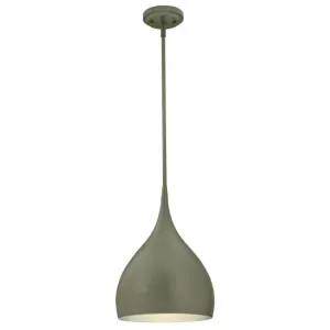 Westinghouse 6329300 1 Light Pendant Matte Grey Finish with Silver Interior