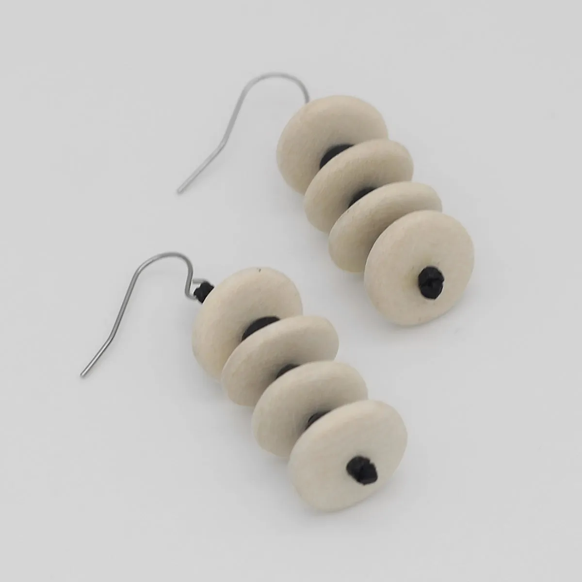 White Tiggy Statement Earrings