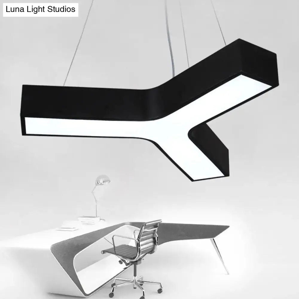 Y-Shape LED Pendant Lamp with Sleek Acrylic Shade - Minimalistic Lighting Fixture