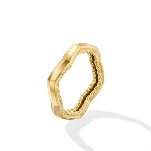 Zig Zag Stax Ring in 18K Yellow Gold, Size 6